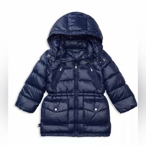 Polo by Ralph Lauren Blue Long Girls Puffer Jacket Coat